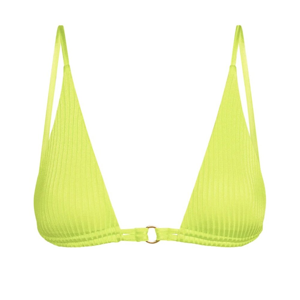 NWT Monday Swimwear Havana bikini top in Zest neon yellow green - S